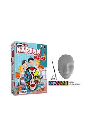Karton Maske Boyama Seti 3 Yaş+