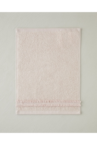 English Home Soft Ruffle Pamuk El Havlusu 30x40 Cm Pudra