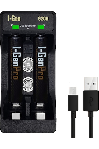 I-gen G211 2'li Aa/aaa/9v Pil Şarj Aleti + 2 Adet Aaa Pro 1100 Mah 1.2v Ni-mh Ince Şarjlı Kalem Pilli Set