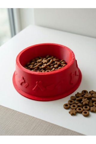 Kemik Desenli Mama Kabı 3d Baskı Kedi Köpek Mama Ve Su Kabı 12cm