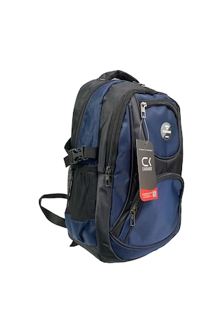 Büyük Su Geçirmeyen Kalın Kumaş Ortopedik Çok Bölmeli Okul Gezi Seyahat Kamp Sırt Çantası 32cmx47cm Lacivert