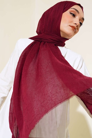 Bambu Şal Tesettür, Pamuklu, Hafif, Rahat, Şık, Yüksek Kalite, Hijab, Shawl, Original, Lux Bordo