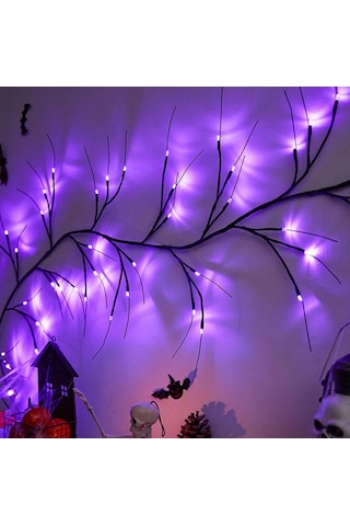 Dekoratif Mor Sarmaşık Led 36 Led İç Mekan Uyumlu 8 Farklı Mod Ayarlı- Usb Kablolu
