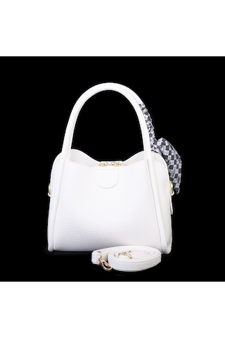 Nas Bag Fularlı Mini Boy El Ve Çapraz Çanta Beyaz Lopez