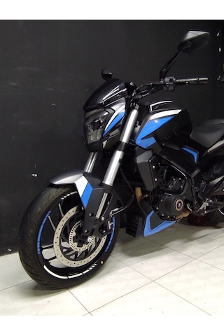 Bajaj Dominar 400-250 Sticker Etiket Modeli Mavi Beyaz