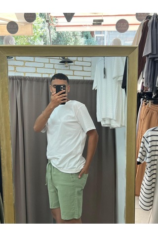 Tuba Toptaş Basic Tshirt Dar Kalıp Beyaz