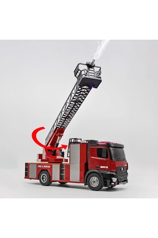 Huına1561 1/14 22ch Rc Merdivenli Yangın Söndürme İtfaiye Kamyonu