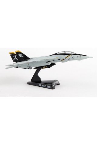 Daron Dünya Çapında Ticaret Posta Damgası F-14 Tomcat Vf-103 Jolly Rogers 1/16o Ölçekli Uçak Modeli