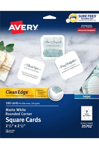 Avery Clean Edge 35702 Sure Feed Teknolojisine Sahip Yazdırılabil