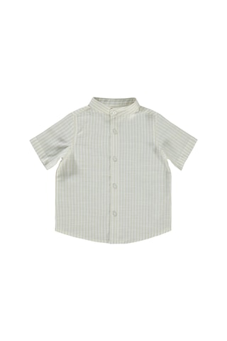 Civil Baby Çizgili 6-18 Ay Gömlek - Kahverengi 18-24 Ay Sütlü Kahve