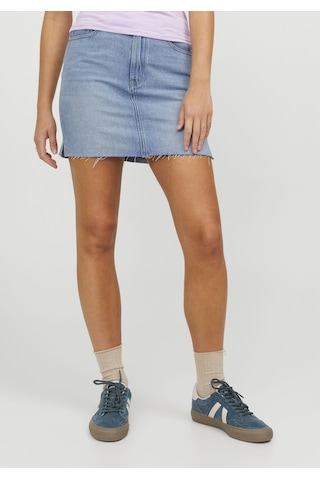 Jack & Jones Kadın Denim Mini Etek - Aura 12248571 Light Blue Denim Kot Mavisi