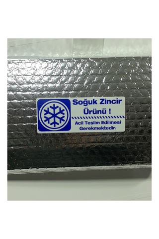 Soğuk Zincir Etiketi Soğuk Zincir Kargo Ürün Uyarı Etiketi 100 Ad