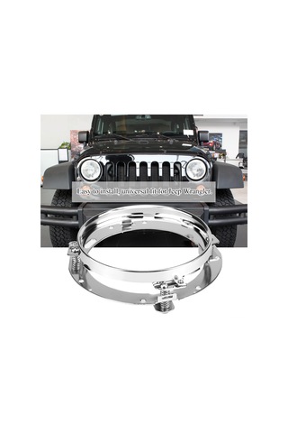 Yaozixa 7 İnç Çelik Far Tutucu, Jip Wrangler/bj40/atv İçin Dayanıklı, Titreşim Azaltıcı, Led Far Sabitleyici