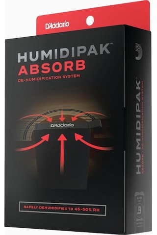 D'addario D'addarıo Humidipak Absorb Kit, Otomatik Iki Yönlü Gitar Nem Kontrol Sistemi Akustik Gitarlar Siyah