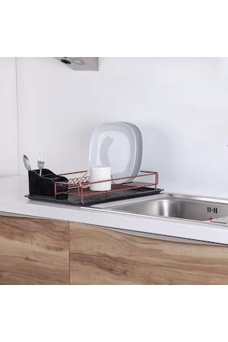 Teknotel Tek Katlı Tabaklık Bulaşıklık Bakır Kb006