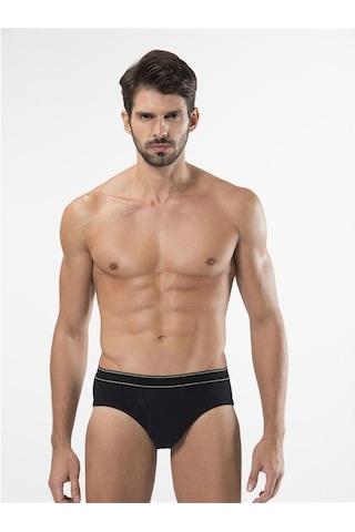 Türen 166 Likralı Erkek Slip - Siyah Siyah