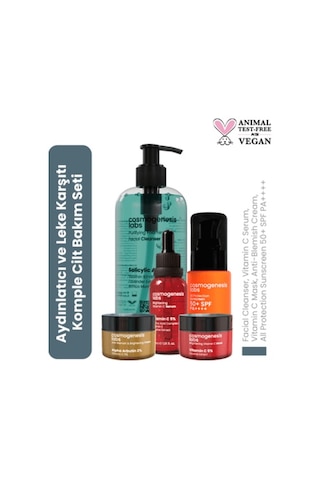 Cosmogenesis Labs Aydınlatıcı Ve Leke Karşıtı Komple Cilt Bakım Seti Vegan