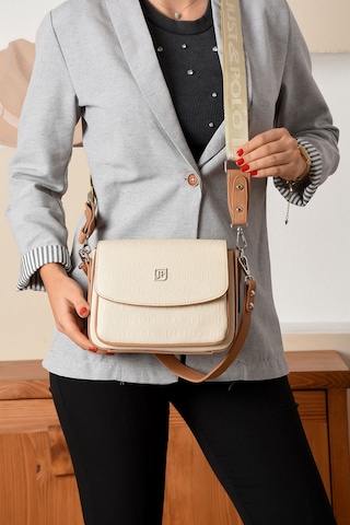 Just Polo Kadın Kapaklı Omuz Çantası Jpm4041 Krem
