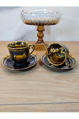 Alita 2li Kahve Fincan Seti - Renkli - 90 Ml