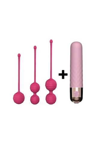 Carmine 10 Modlu Mini Vibratör Ve 3 Farklı Ağırlıkta Vajinal Anal Kegel Toplar