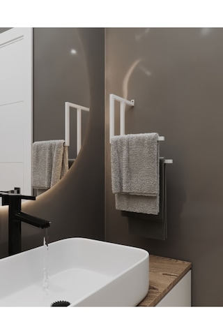 Aju Havluluk Metal Kağıt Havlu Tutacağı Ev Banyo Düzenleyici Duvara Monte Havlu Tutucu Modern Tasarım Beyaz