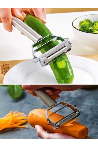 Yeşil Soyacak Doğrayıcı Jülyen Bıçağı Yeşil