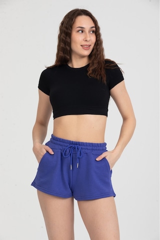 Twenty3 Kadın Beli Lastikli Basic Kısa Cepli Şort 001