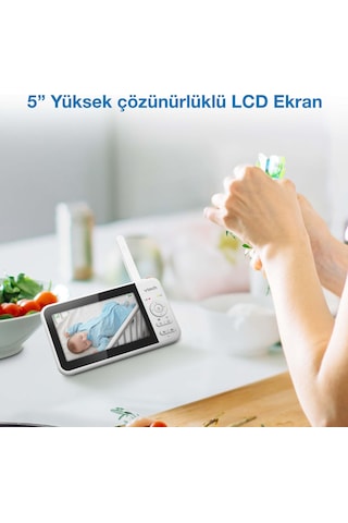 Vtech Döndürülebilir Ve Eğilebilir Kameralı 5 Görüntülü Bebek Monitörü - Vm5367