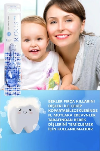 R.o.c.s. Baby 0-3 Yaş Bebek Diş Fırçası Mavi