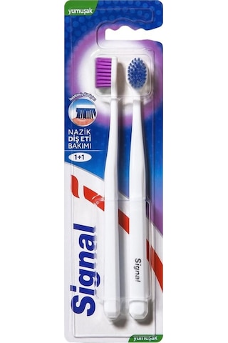 Signal Nazik Diş Eti Bakımı 1+1 Diş Fırçası Soft Signal Nazik Diş Eti Bakımı 1+1 Diş Fırçası Soft