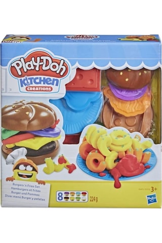 Play-Doh Mutfak Atölyesi Hamburger ve Patates Kızartması Oyun Ham