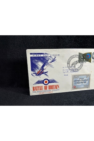 1965 İngiltere Polish Air Force İn The Battle Of Britain 25. Ann. Royal Air Force Fdc İlk Gün Zarf  Teşhir Ürün