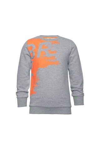Brz Kids Neon Baskılı Erkek Çocuk Sweatshirt Gri