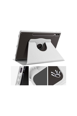 Galaxy Uyumlu Tab S9 Plus Kılıf Termik Kalem Bölmeli Dönebilen Standlı Kılıf