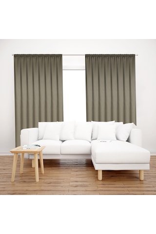 Premier Home Saten Fon Perde 140x260 Vizon