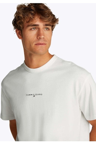 Tommy Hilfiger Tjm Rlx Lınear Logo Tee Ext-7248 Beyaz