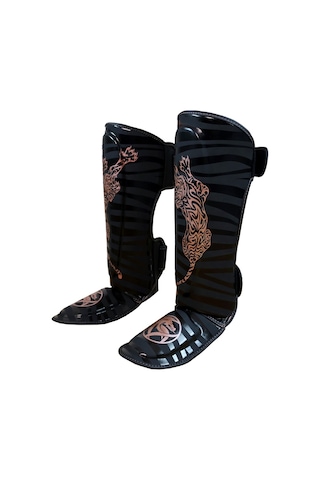 Dragondo 40713-p Tiger Kaval Ayak Koruyucu Muay Thai Kick Boks Kaval Koruyucu Siyah