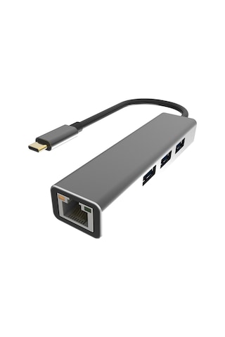Vcom DH311A Type-C USB 3.0-3 RJ 45 Çoklayıcı Hub