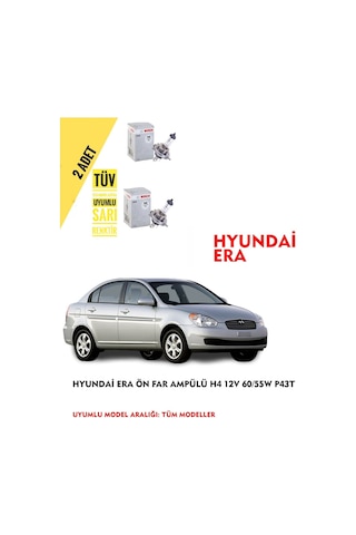 Hyundai Era Ön Far Ampül Takımı 2 Adet Sağ Sol
