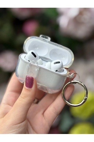 Yummy Case Airpods Uyumlu Pro/pro2 Kablosuz Kulaklıklar İçin Simli Kılıf 459540722 Beyaz