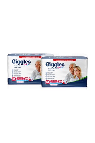 Giggles Yetişkin Bel Bağlamalı Hasta Bezi Medium 2 x 30'Lu