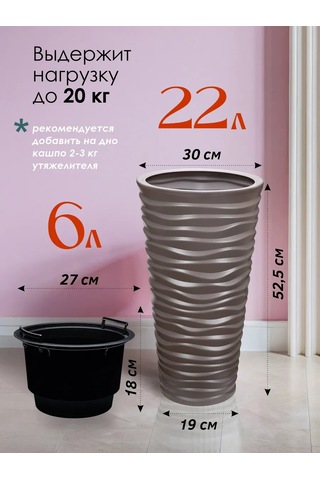 Konono Çiçekler Ve İç Mekan Bitkileri İçin 22l İç Saksılı Saksı 393402386