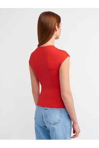 Dilvin Poliamid T-shirt Kırmızı