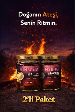 Ginseng, Maca Extract, Tongkat Ali, Panax Içeren Kuvvet Bitkisel Karışımlı Macunu 240 Gr 2li Paket