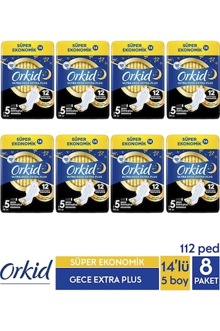 Süper Ekonomik Ultra Gece Extra Plus 14 Ad. 5 Boy X 8 Paket