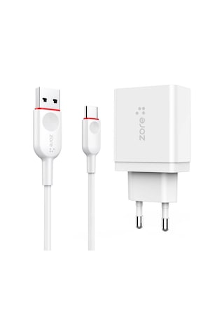 Biriva Home Xmac Serisi Zr-x2 Type-c 2 İn 1 Şarj Seti - Beyaz Beyaz