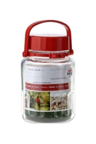 Paşabahçe 80005 Kırmızı Kapaklı Kavanoz 3 Litre