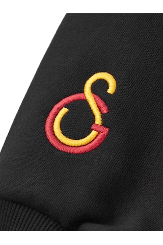 Gsstore Galatasaray Erkek Yarım Zip Hoodie E252107 Siyah