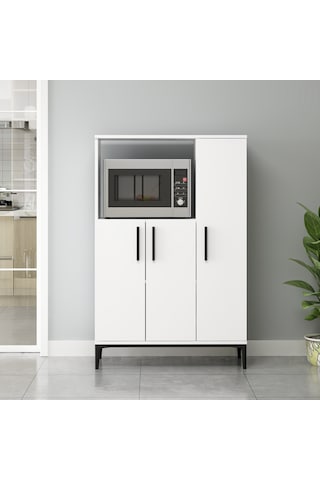 Dekorosso Anova Çok Amaçlı Mikrodalga Fırın Dolabı Beyaz