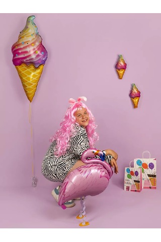 Riota Uzun Dalgalı Anime Neroncu Süet Peruk 171228363 Pembe